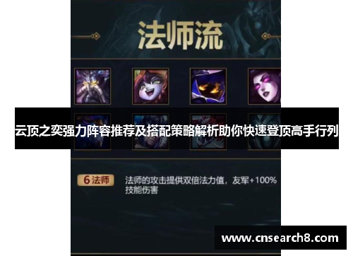 云顶之奕强力阵容推荐及搭配策略解析助你快速登顶高手行列